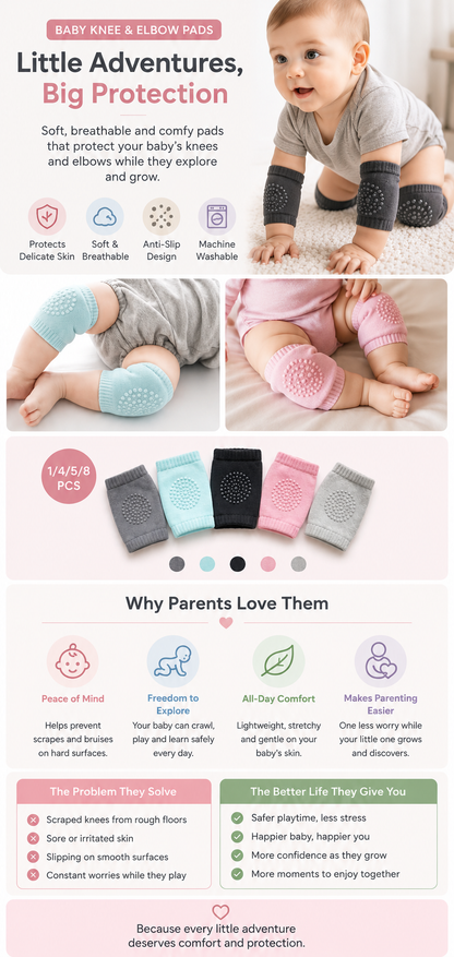 Baby Knee Pads – Anti-Slip & Breathable